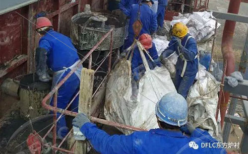 浇注料砌筑